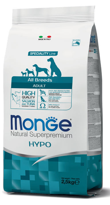Monge Natural Superpremium All Breeds Adult Hypo con Salmone e Tonno 2,5 kg