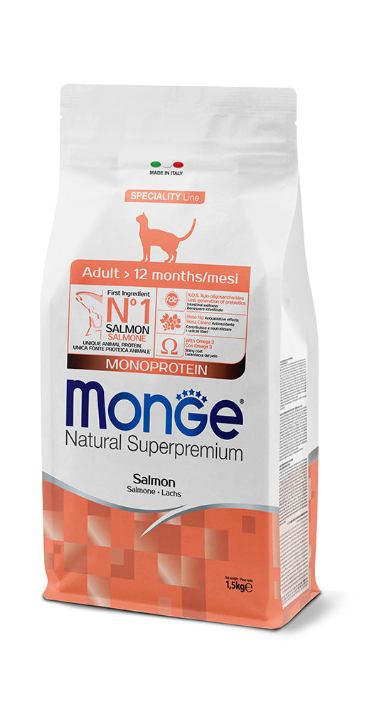 Monge Natural Superpremium Adult Monoprotein – Salmone 1,5 kg