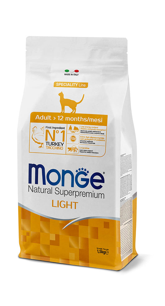 Monge Natural Superpremium Adult – Light Tacchino 1,5 kg