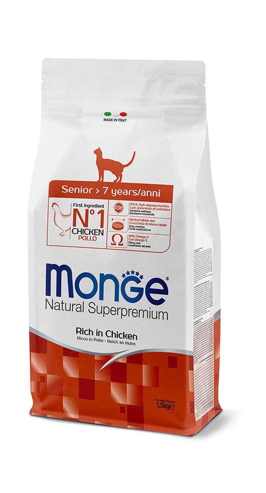 Monge Natural Superpremium Senior Ricco in Pollo 1,5 kg