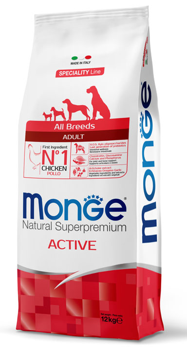 Monge Natural Superpremium All Breeds Adult Active con Pollo 12 kg