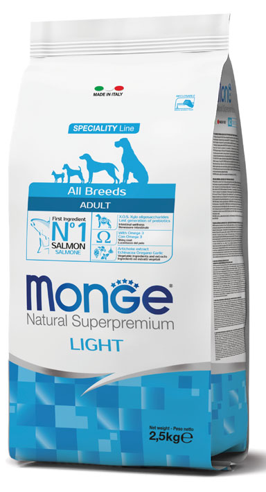 Monge Natural Superpremium All Breeds Adult Light Salmone con Riso 12 kg