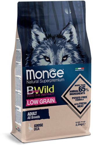 Monge Bwild Low Grain All Breeds Cane Adulto Oca 2,5 kg
