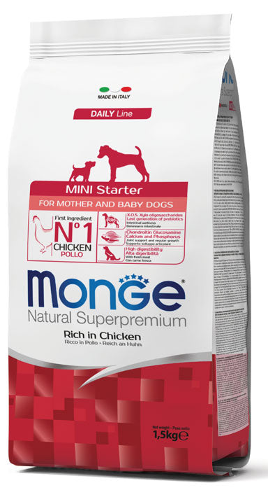 Monge Natural Superpremium Mini Starter Ricco in Pollo 1,5 kg