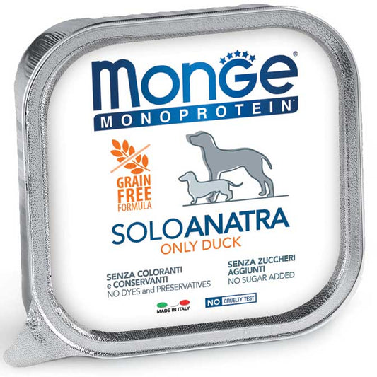 Monge Monoprotein Paté Solo Anatra 150 g x12pz