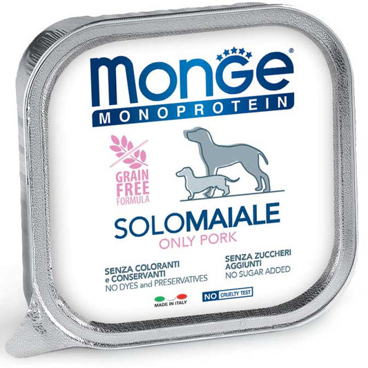 Monge Monoprotein Paté Solo Maiale 150 g x12pz