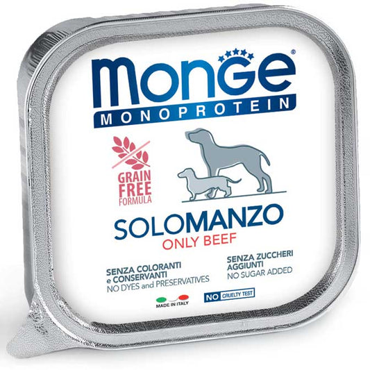 Monge Monoprotein Paté Solo Manzo 150 g x12pz