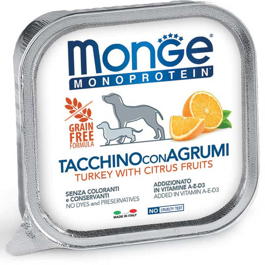 Monge Monoprotein Paté Tacchino con Agrumi 150 g x12pz