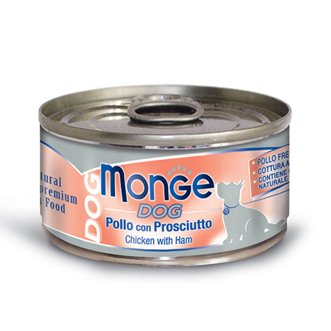 Monge Dog Adult Pezzetti di Pollo con Prosciutto 95 g x24pz