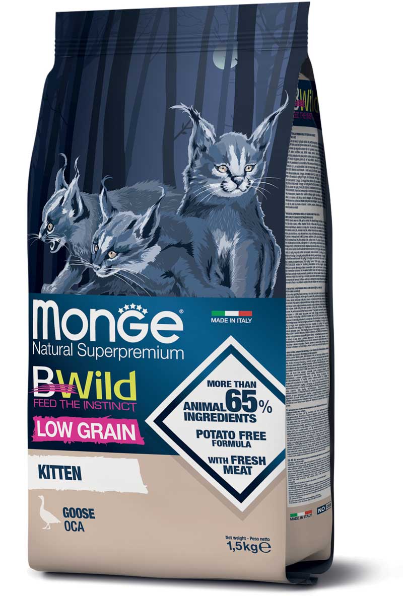 Monge BWild Low Grain Kitten Oca 1,5 kg